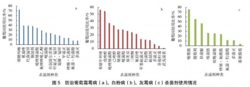 我國(guó)葡萄園病害發(fā)生危害及防治用藥情況調(diào)查